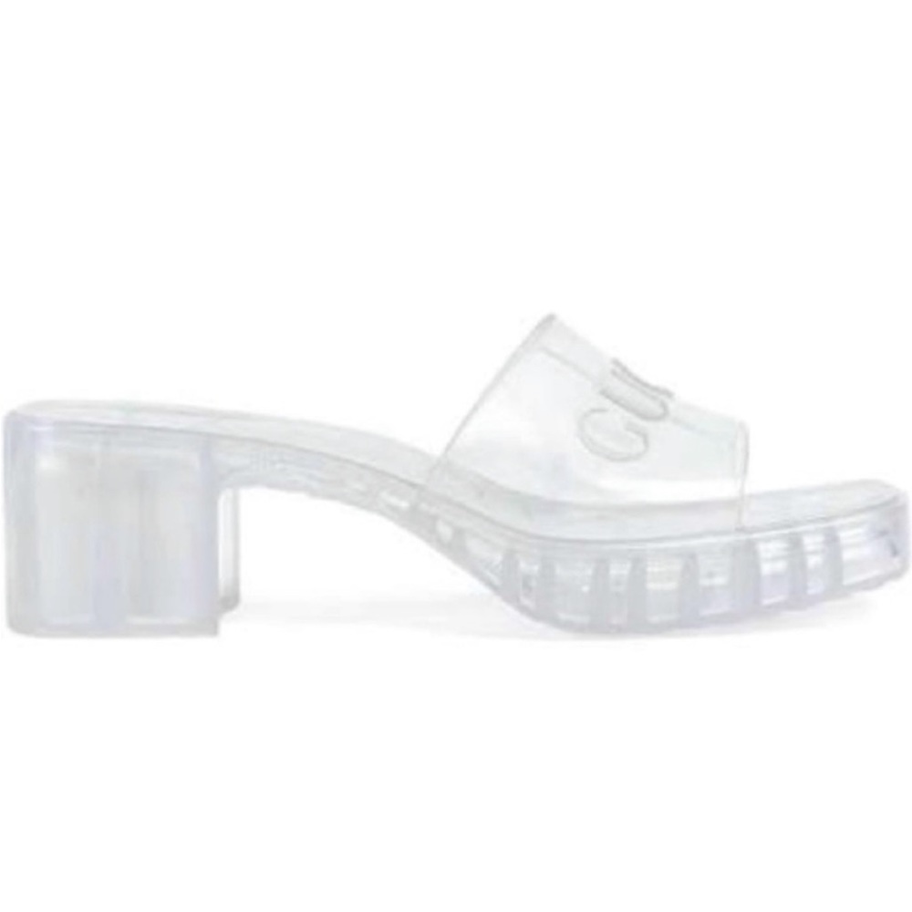 Gucci rubber slides- clear size 39